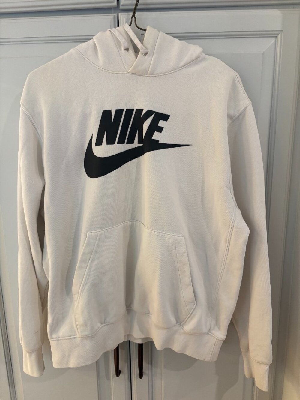Mens' medium white Nike hoodie